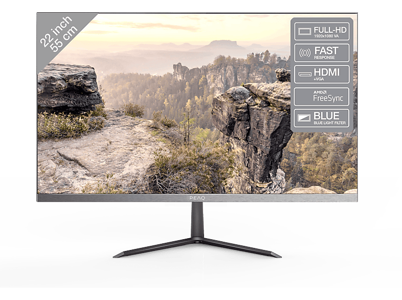 Monitor LED DELL E2223Hv de 21.5, Resolución 1920 x 1080 (Full HD 1080p),  8 ms. Color Negro.