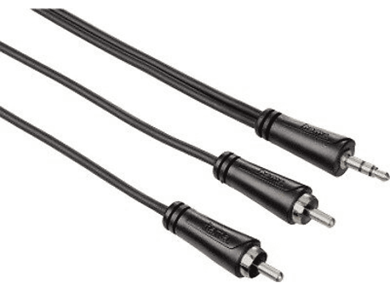 Zdjęcia - Kabel Hama   2xRCA - Jack 3.5 mm 1.5 m Czarny 