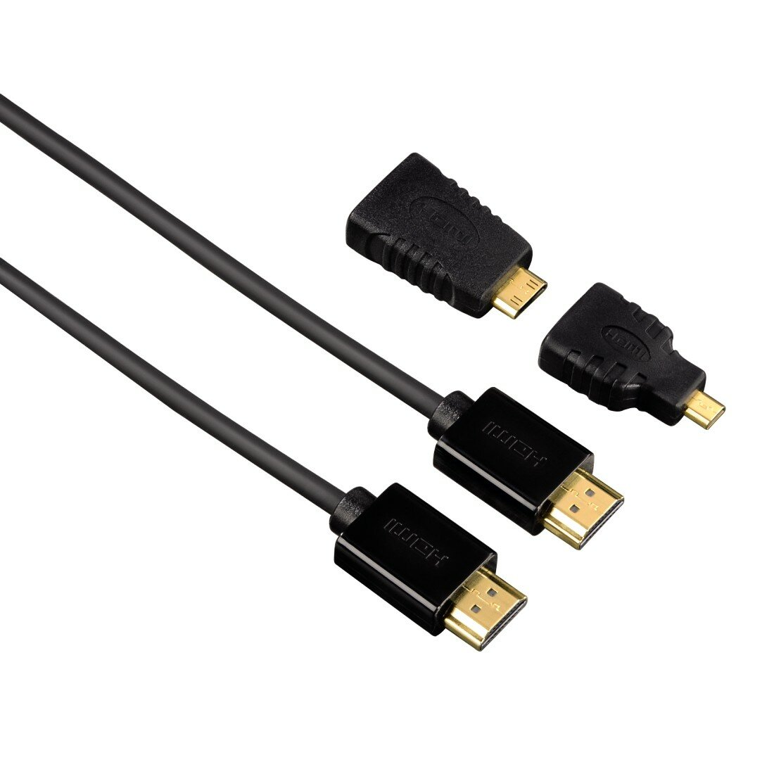 Kabel HAMA HDMI - HDMI 1.5 m + 2 adaptery