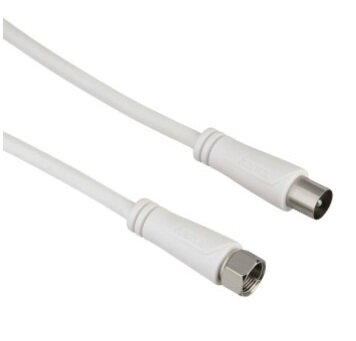 Kabel HAMA Antenowy 90 dB WTYK F - WTYK 3 m Biały