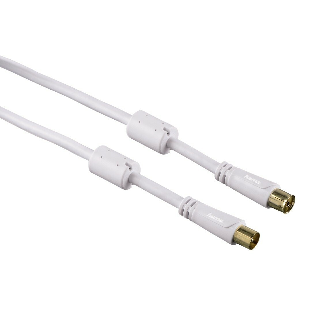 Kabel HAMA Antenowy 100 dB Filtr ferrytowy Biały 1.5 m