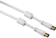 Kabel HAMA Antenowy 100 dB Filtr ferrytowy Biały 1.5 m
