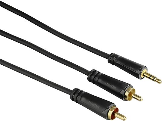 Kabel HAMA Techline Jack 3.5 4 PIN - 2xCinch 3 m