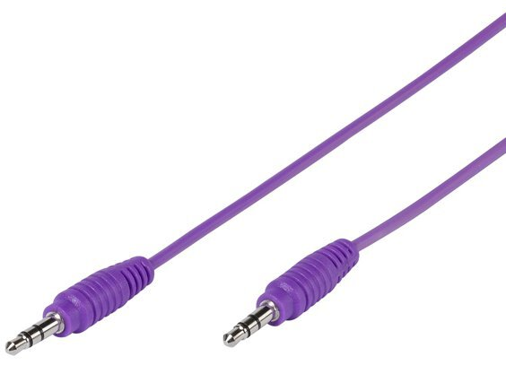 Kabel VIVANCO jack 3.5 mm - jack 3.5 mm 1m Fioletowy