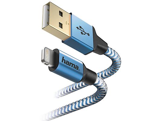 Kabel USB HAMA Reflected Lightning 1.5M, Niebieski
