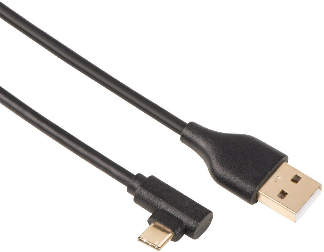 Kabel HAMA USB Typ-C 2.0 - USB -A/1m (wtyk kątowy)