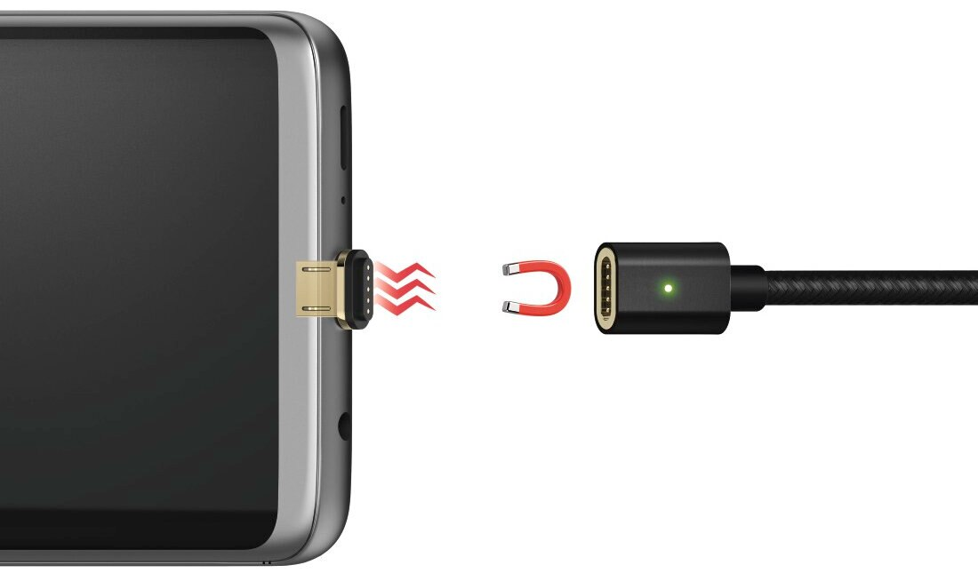 Kabel HAMA 178374 Type-C, 1m Magnetyczny