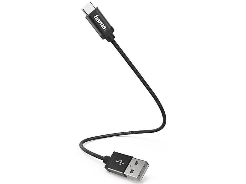 Фото - Кабель Hama Kabel  Ładujący/data USB typ C 0.2m Czarny 