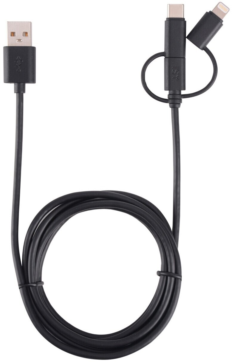 Kabel ISY IUC-3100 USB-Lightning/microUSB/USB typ C 1.6m