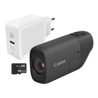 CANON Kit base PowerShot ZOOM - Fotocamere con teleobiettivo zoom compatto in stile cannocchiale Nero