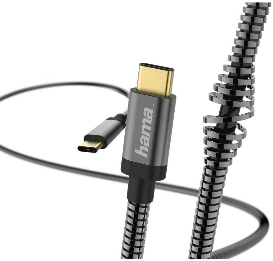Kabel ładujący HAMA Metal USB-C - USB-C 1,5 m Antracyt