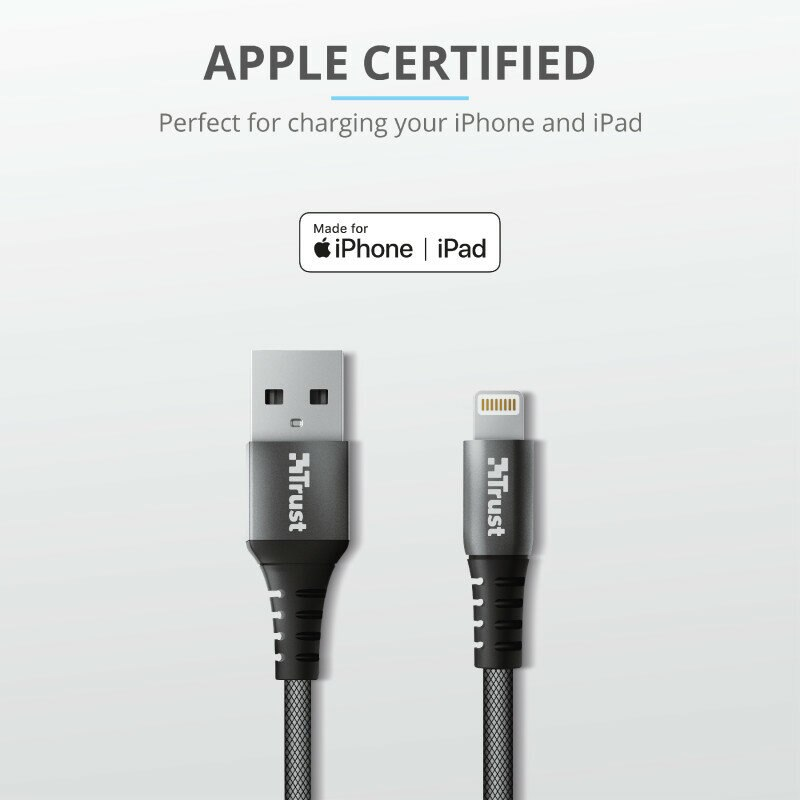 Kabel USB TRUST Keyla Extra-Strong USB To Lightning Cable 1m