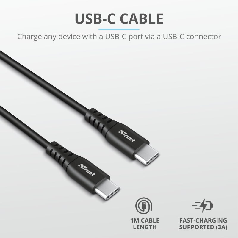 Kabel USB TRUST Ndura USB-C To USB-C Cable 1m