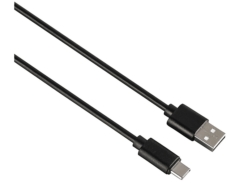 Zdjęcia - Kabel Hama   USB-C USB-A 2.0  0,9m Czarny (wtyk-wtyk)