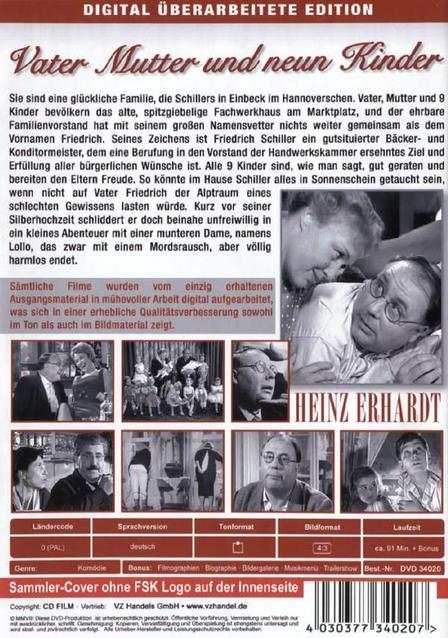 Heinz Erhardt - Vater, Mutter und neun Kinder DVD