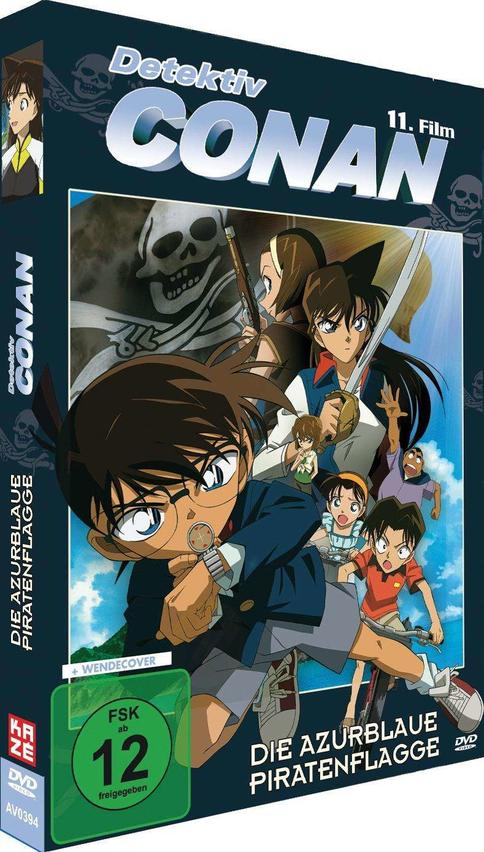DVD-Cover des Detective Conan-Films. Ein Cartoon der Hauptfiguren und der Titel des Films.