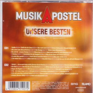 CD-Rückseite mit Trackliste. Der Titel lautet: "Unsere Besten".