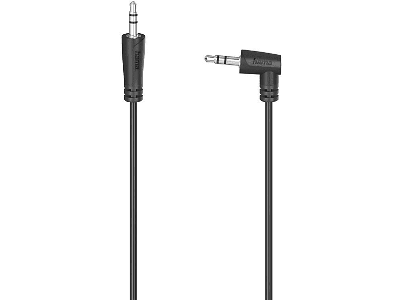 Zdjęcia - Kabel Hama   Jack 3.5 mm (kątowy) - 3,5  1,5 m Czarny (wtyk wtyk)