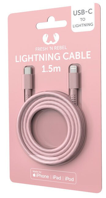 Kabel USB FRESH N REBEL USB-C to Lightning Dusty Pink 1,5 m