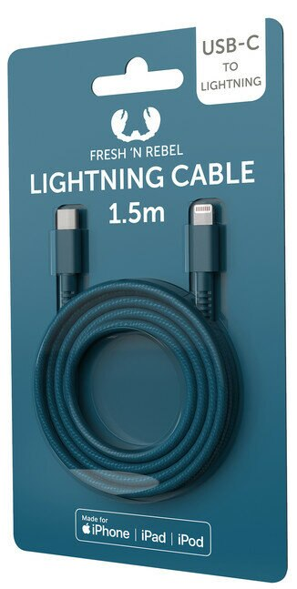 Kabel USB FRESH N REBEL USB-C to Lightning Petrol Blue 1,5 m