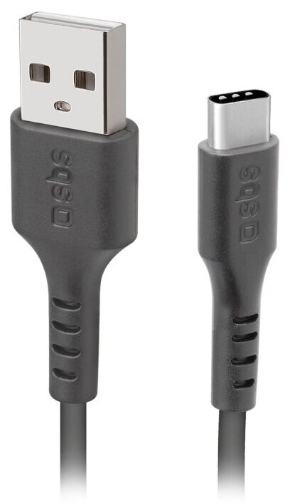 Czarny kabel USB-C ze złączem USB-A na jednym końcu. Nazwa marki jest nadrukowana na kablu.