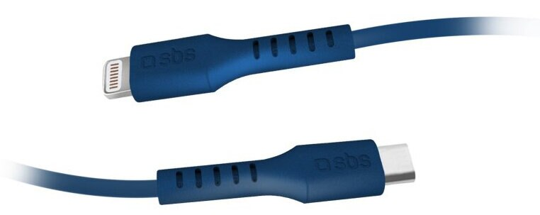 Kabel SBS Lightning - USB C 1m Niebieski do transmisji danych i ładowania