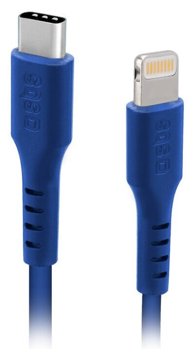 Kabel SBS Lightning - USB C 1m Niebieski do transmisji danych i ładowania