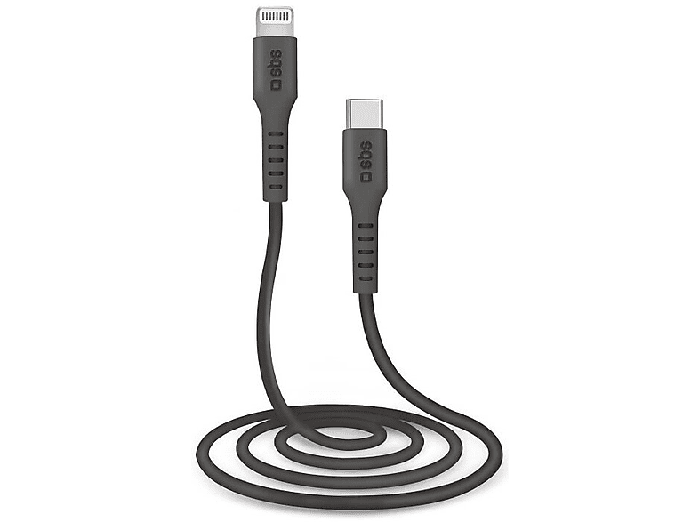 Zdjęcia - Kabel SBS   Lightning - USB C 1m Czarny do transmisji danych i ładowania 