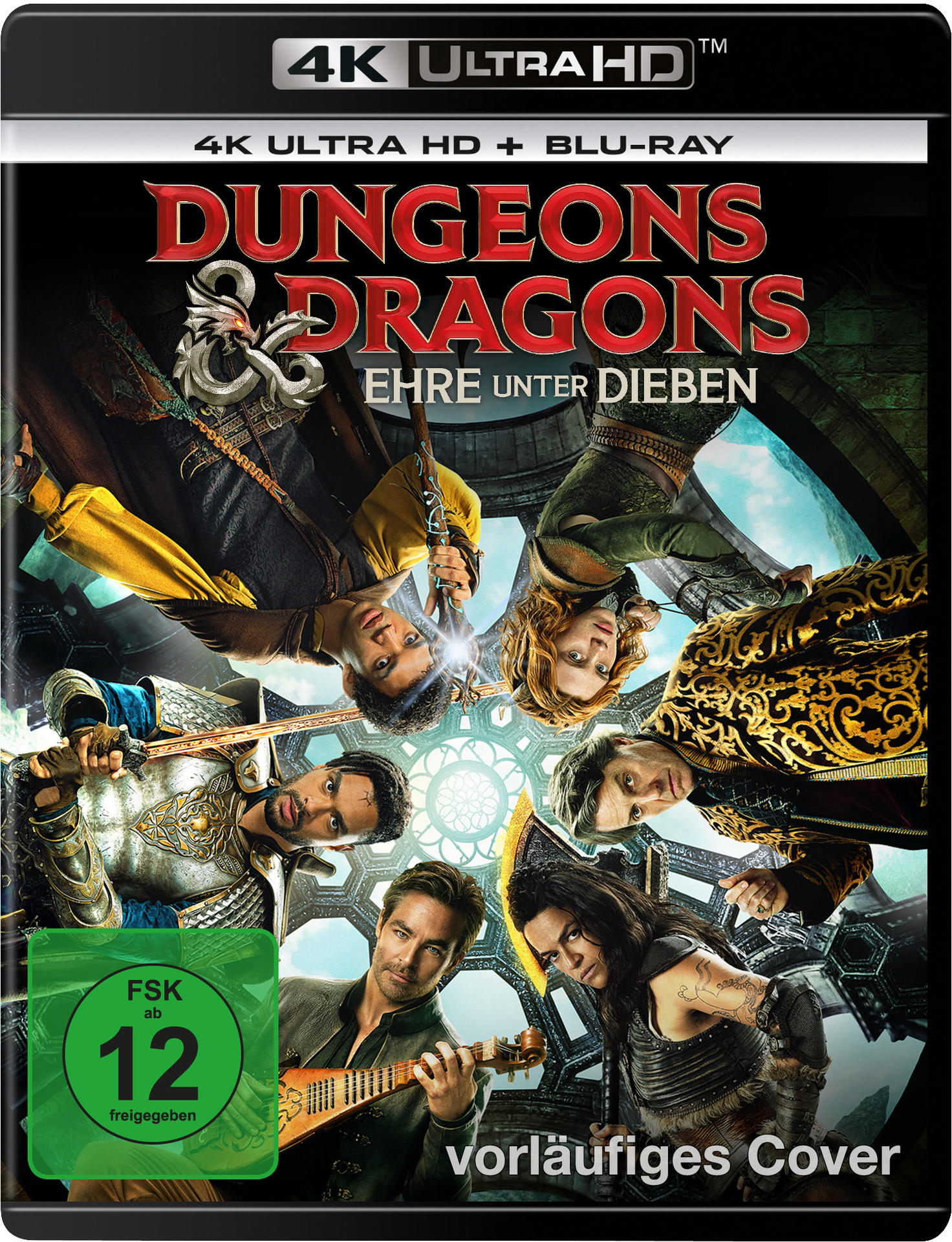 Dungeons & Dragons Filmcover. Darsteller sind abgebildet, mit Titel und Bewertung.