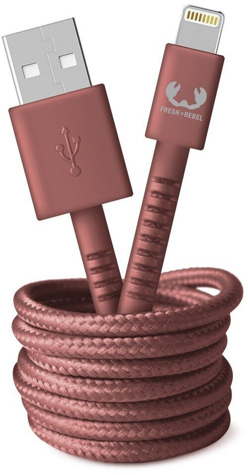 Kabel USB FRESH N REBEL USB-A to Lightning Fabriq Safari Red 2m