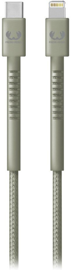 Kabel USB FRESH N REBEL USB-C to Lightning Fabriq Dried Green 2 m