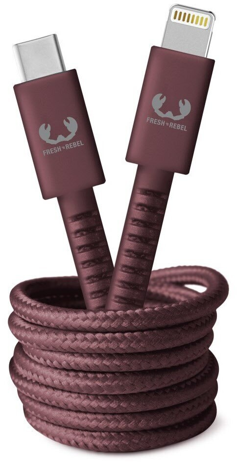Kabel USB FRESH N REBEL USB-C to Lightning Fabriq Deep Mauve 2 m