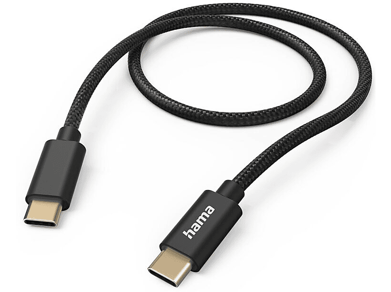 Zdjęcia - Kabel Hama   Ładujący/data Fabric USB-C - 1.5m Czarny 