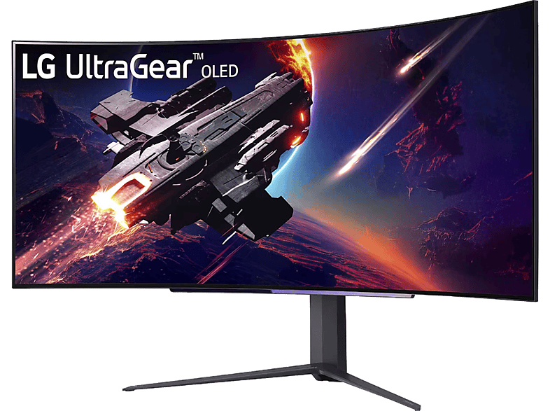 LG UltraGear 45GR95QE-B.AEU 45'' Ívelt UWQHD 240 Hz 21:9 FreeSync OLED Gamer Monitor