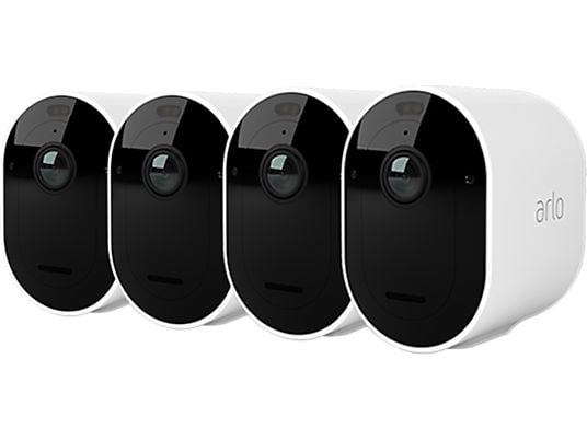 ARLO Pro 5 - Kit di 4 telecamere di sicurezza WiFi (DCI 2K, 1520 x 2688)