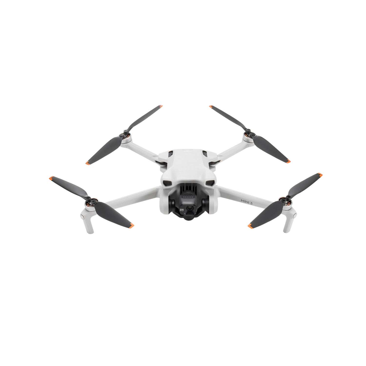 Een witte drone met zwarte propellers op een zwarte achtergrond.