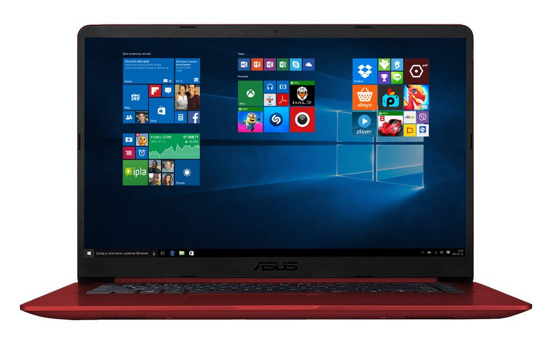 Laptop ASUS VivoBook 15 F510UA-EJ935T i3-8130U/4GB/1TB/INT/Win10H Czerwony