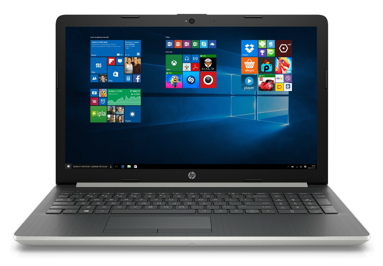 Laptop HP 15-da1036nw i5-8265U/8GB/256GB SSD/MX110 2GB/Win10H Srebrny