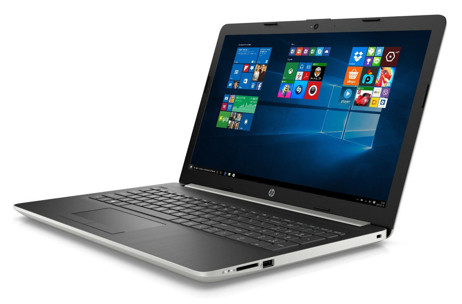 Laptop HP 15-da1036nw i5-8265U/8GB/256GB SSD/MX110 2GB/Win10H Srebrny