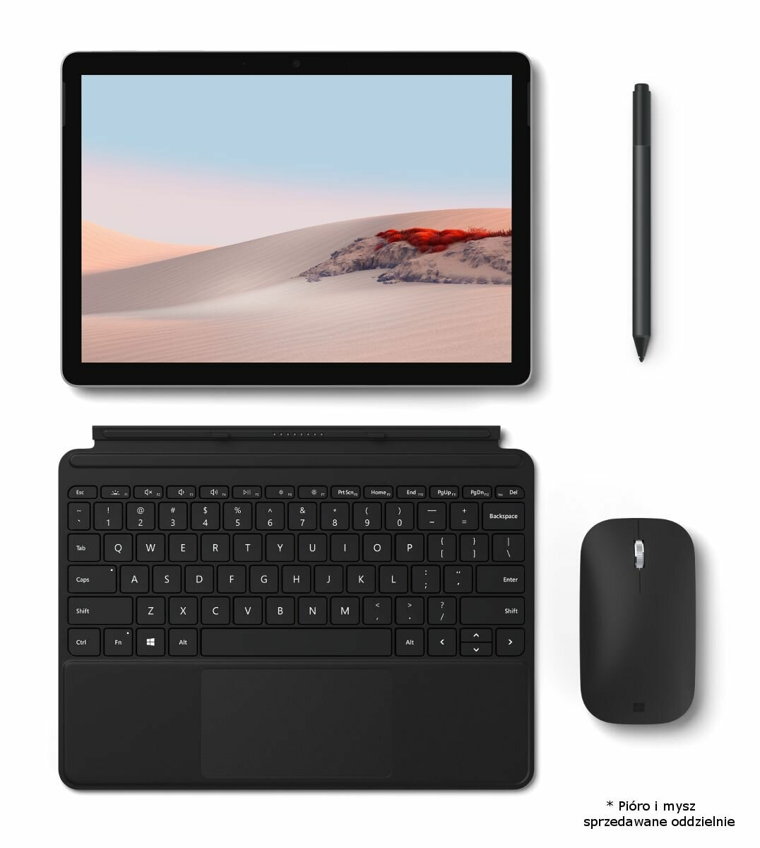 Laptop/Tablet 2w1 MICROSOFT Surface Go 2 Wi-Fi Dotykowy Pentium 4425Y/4GB/64GB eMMC/INT/Win10H + klawiatura Type Cover Czarny