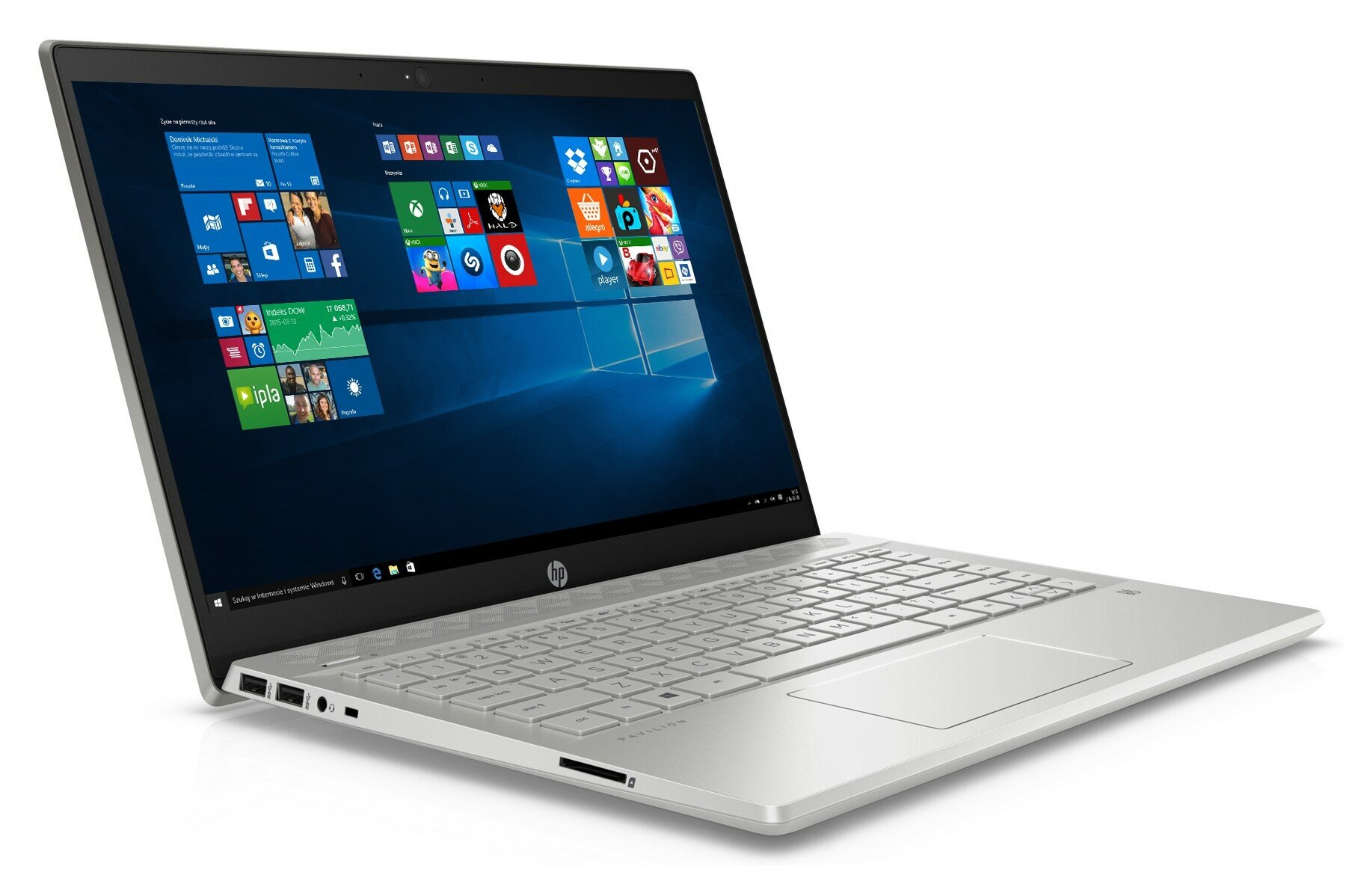 Laptop HP Pavilion 14-ce3019nw FHD i5-1035G1/16GB/1TB SSD/INT/Win10H Srebrny (Mineral Silver)