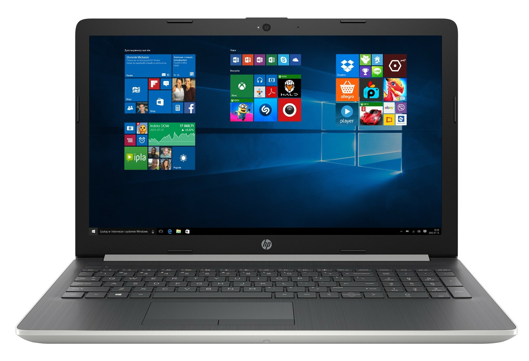 Laptop HP 15-db1067nw FHD Ryzen 5 3500/16GB/512GB SSD/INT/Win10H Srebrny (Natural Silver)