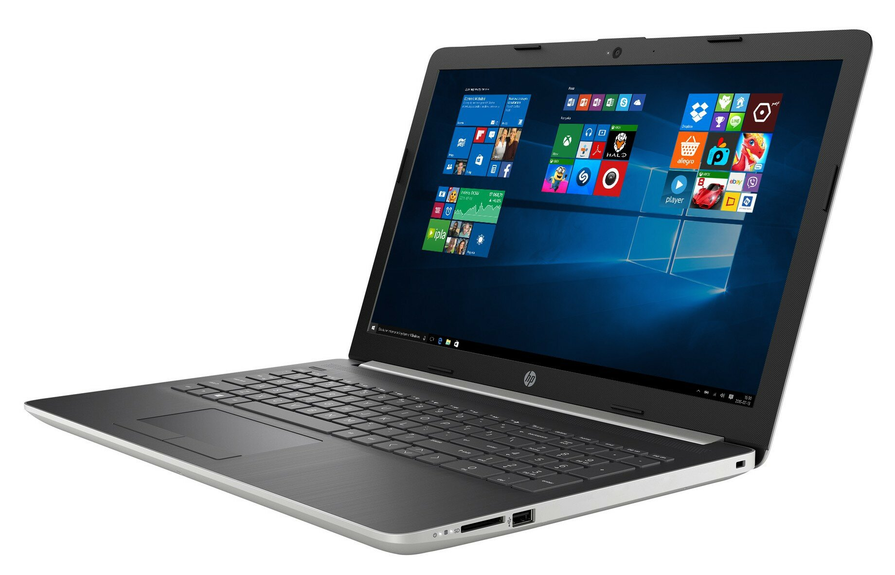 Laptop HP 15-db1067nw FHD Ryzen 5 3500/16GB/512GB SSD/INT/Win10H Srebrny (Natural Silver)