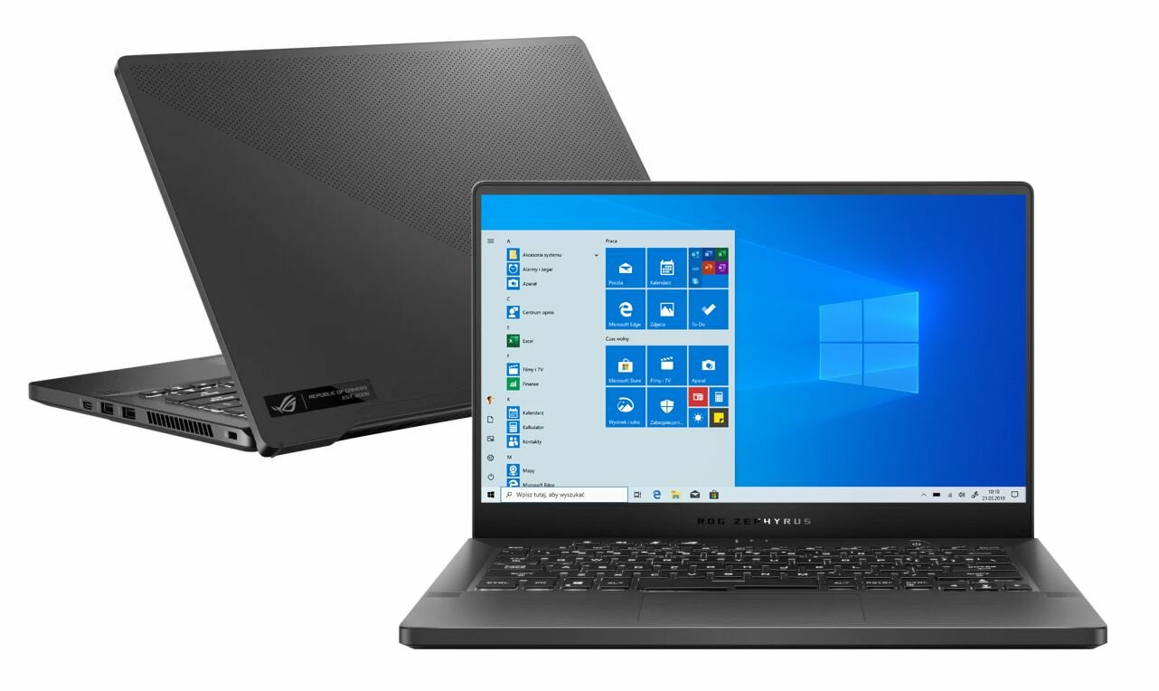 Laptop ASUS ROG Zephyrus G14 GA401IU-HA062T WQHD Ryzen 9 4900HS/16GB/512GB SSD/GTX1660Ti 6GB/Win10H Szary (Eclipse Gray)