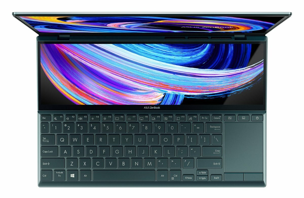 Laptop ASUS ZenBook Duo 14 UX482EA-HY034R FHD Dotykowy i7-1165G7/16GB/512GB SSD/INT/Win10Pro Niebieski (Celestial Blue)