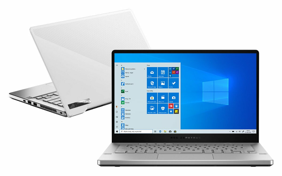 Laptop ASUS ROG Zephyrus G14 GA401QE-HZ052T FHD Ryzen 7 5800HS/16GB/512GB SSD/RTX3050Ti 4GB/Win10H Biały (Moonlight White)