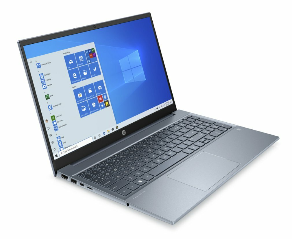Laptop HP Pavilion 15-eh1221nw FHD Ryzen 5 5500U/8GB/512GB SSD/INT/Win10H Niebieski (Fog Blue)
