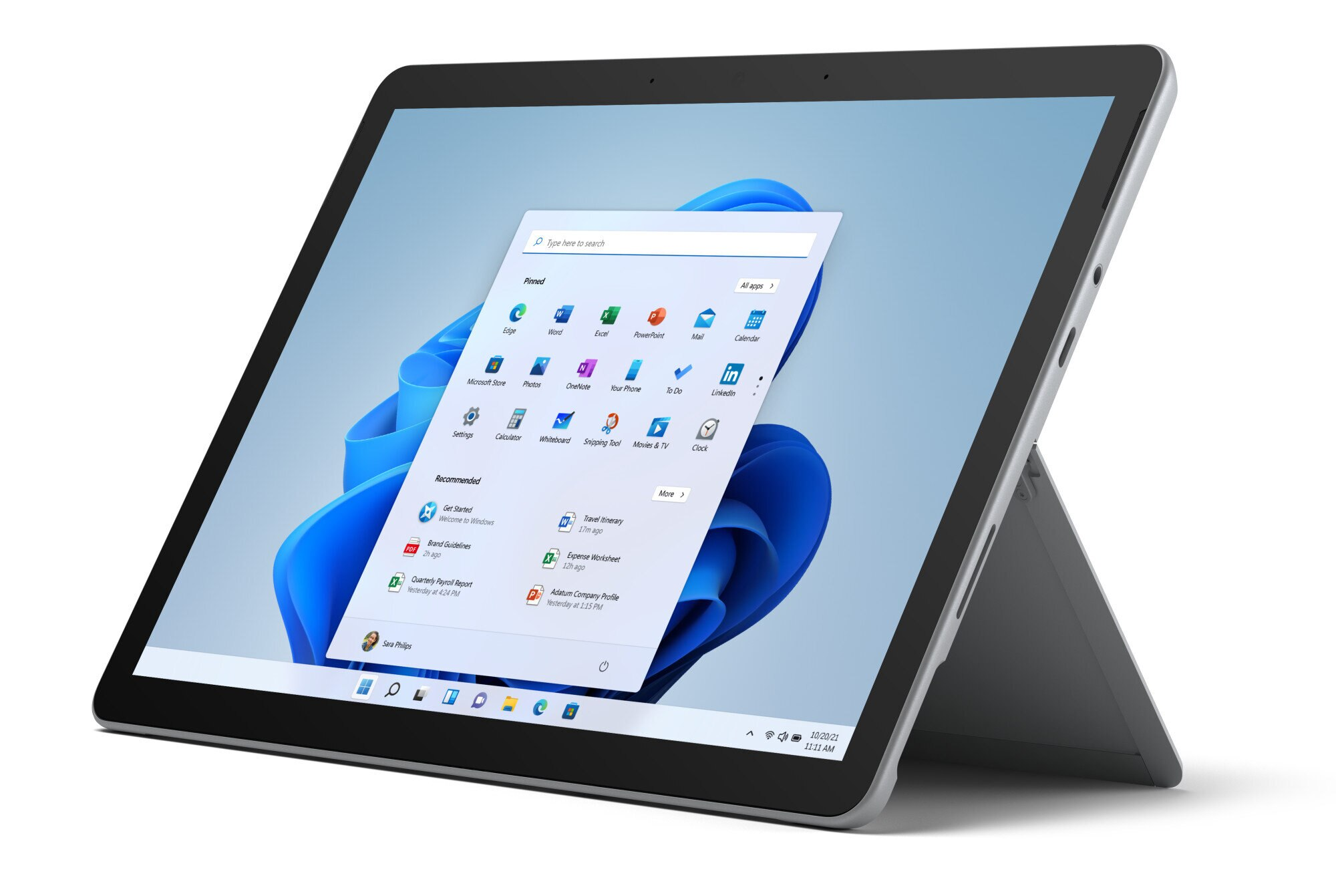 Laptop/Tablet 2w1 MICROSOFT Surface Go 3 10.5 Pentium Gold 6500Y/4GB/64GB eMMC/INT/Win11S Platynowy + klawiatura Type Cover Czarny