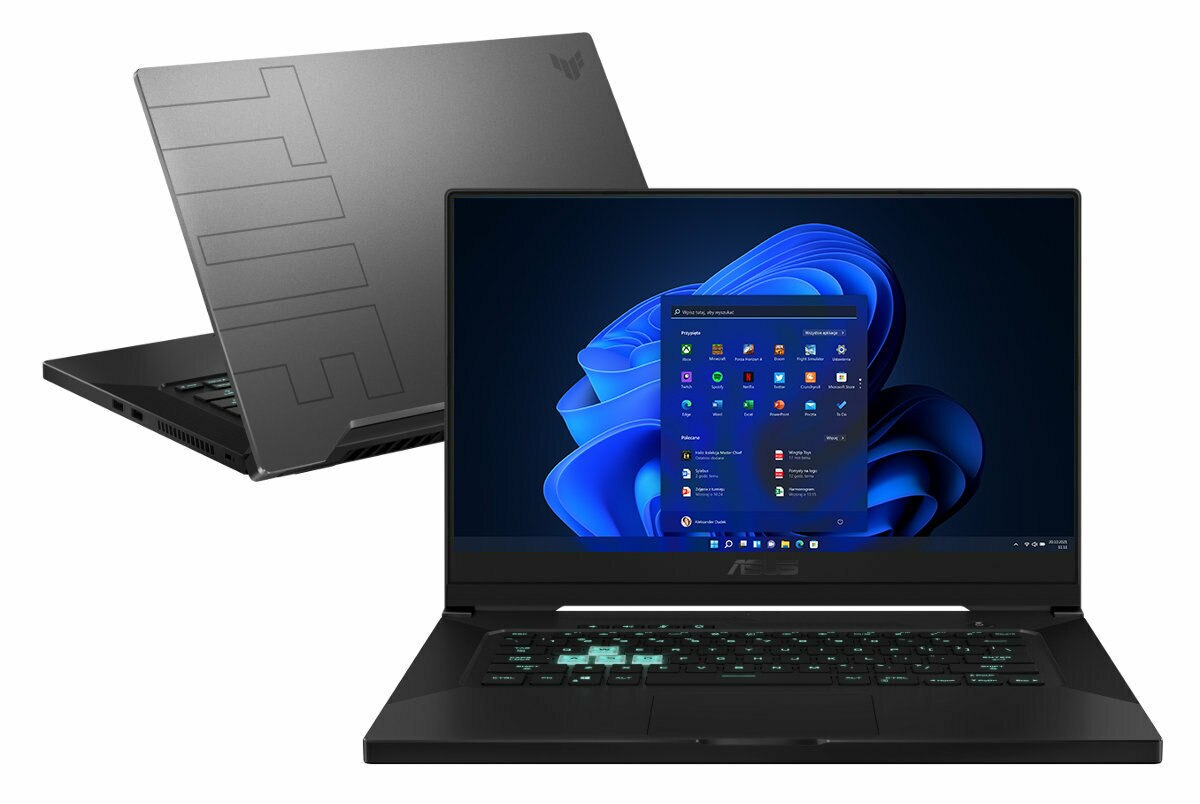 Laptop ASUS Tuf Dash F15 FX516PM-HN181W FHD i7-11370H/16GB/512GB SSD/RTX3060 6GB/Win11H Szary (Eclipse Gray)