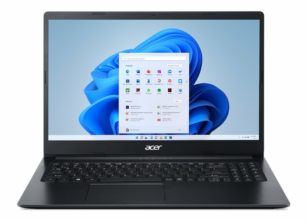 Laptop ACER Aspire 3 A315-34-C6K4 FHD Celeron N4020/4GB/128GB SSD/INT/Win11HS Czarny + Microsoft 365 12 mies.